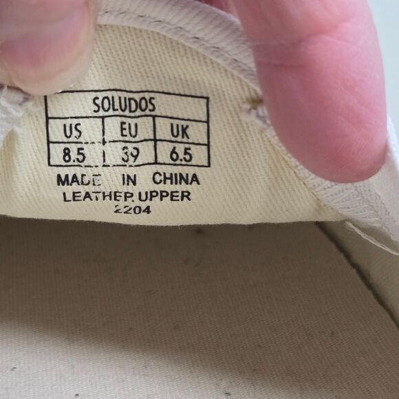 SOLUDOS Ibizia White Leather Slip-On Sneakers Size 8.5 NWOT - Picture 10 of 10